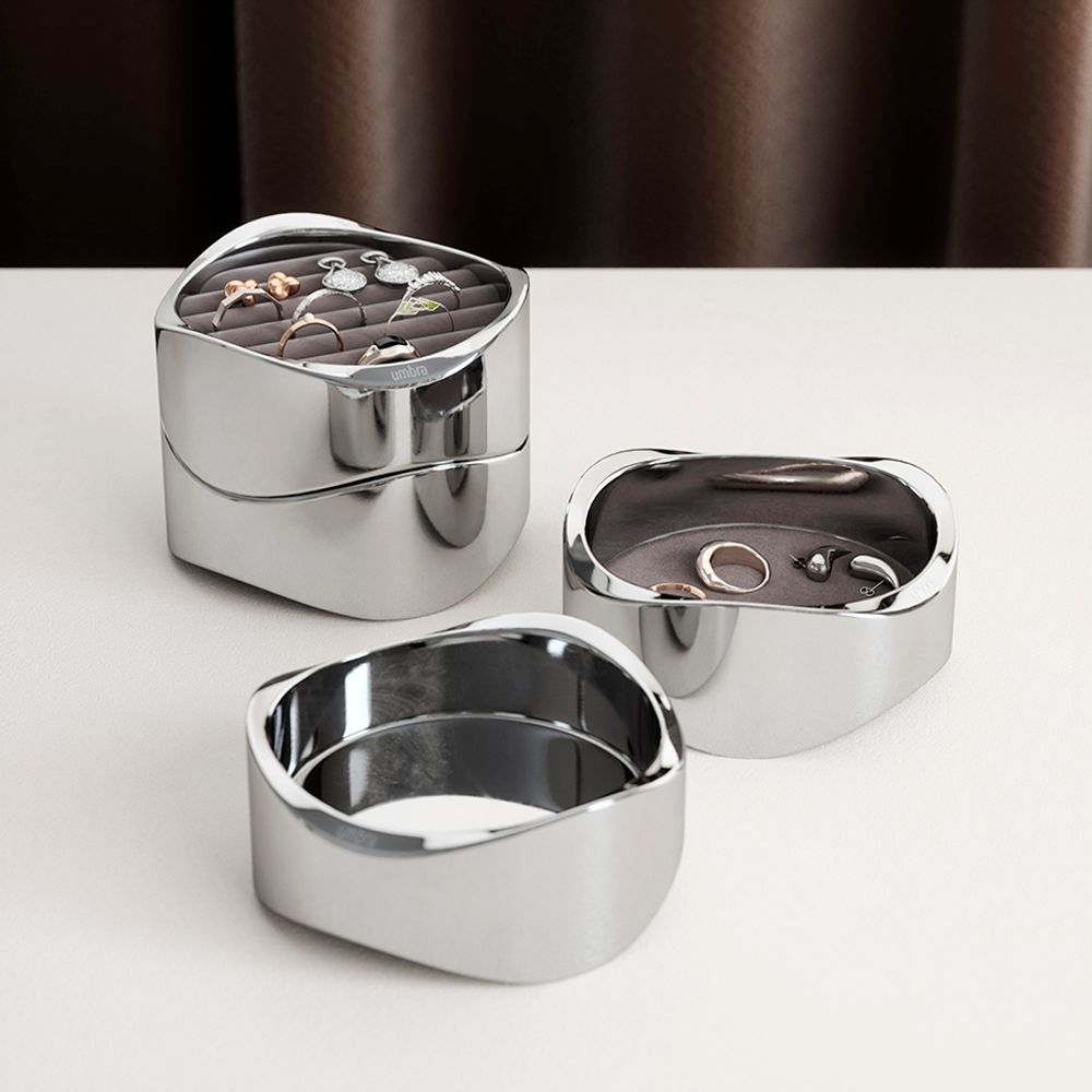 Органайзер для украшений Wavy, хром