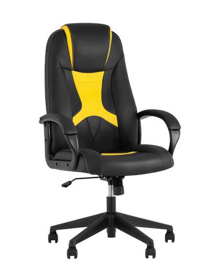 TopChairs ST-CYBER 8 черный/желтый эко.кожа крестовина пластик