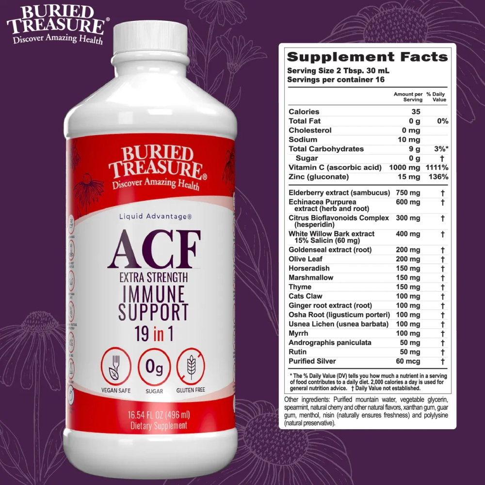 Buried Treasure - ACF Extra Strength Immune Support 496 ml