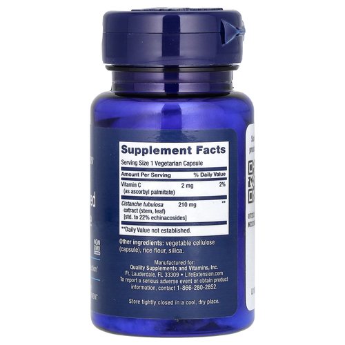 Life Extension, Стандартизированный цистанхе, 30 вегетарианских капсул