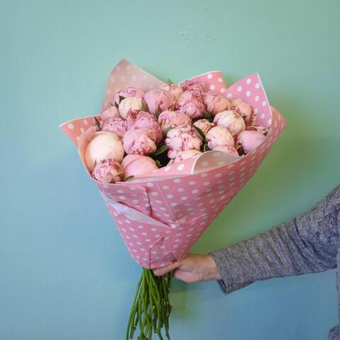 Букет 25 пионов Сара Бернар