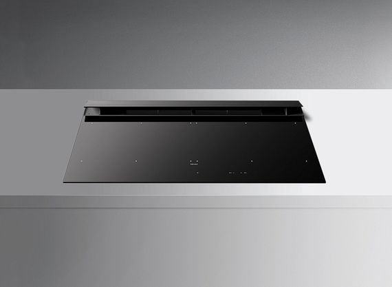 Индукционная стеклокерамич. панель+вытяжка (в столешницу) Falmec BRERA 90 VETRO NERO (вытяжка+индукция)