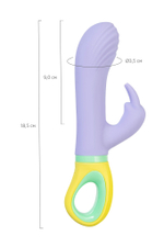 Сиреневый вибратор-кролик Wisteria - 18,5 см.