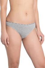 Трусики-бразилиана с узкой брендированной резинкой (Размер: XL) (Цвет: белый)