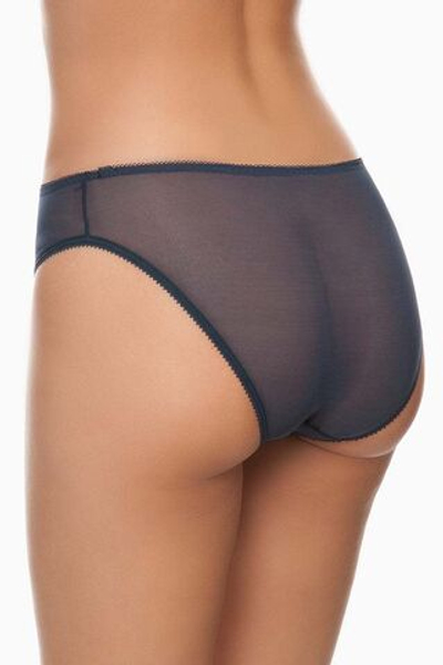 Трусы-слипы с высоким вырезом по линии бедра (Размер: 44) (Цвет: грязно-синий)