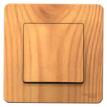 BLANCA С/У 1-клавишный ВЫКЛЮЧАТЕЛЬ (сх.1), 10А, 250В, ЯСЕНЬ