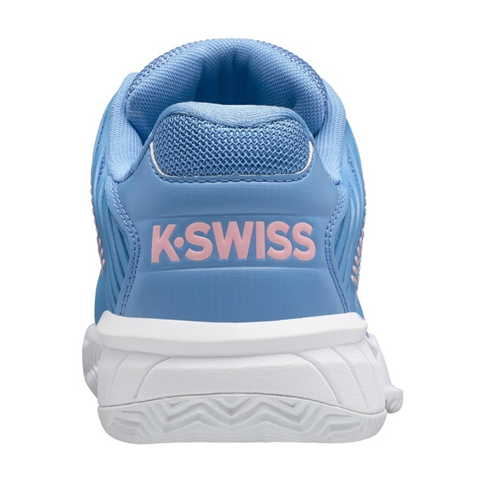 Женские теннисные кроссовки K-Swiss Hypercourt Express 2 HB Women - silver lake blue/white/orchid pink - Blue Бирюзовый