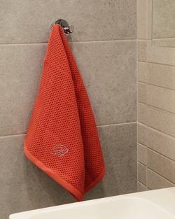 Вафельное полотенце B 70x35 (красный)