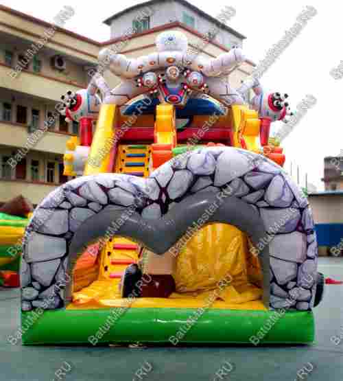 Надувная горка "Вторжение инопланетян"