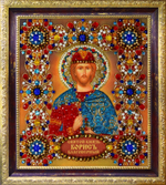 Принт-Ии39 Ткань с нанесенной авторской схемой Святой Борис