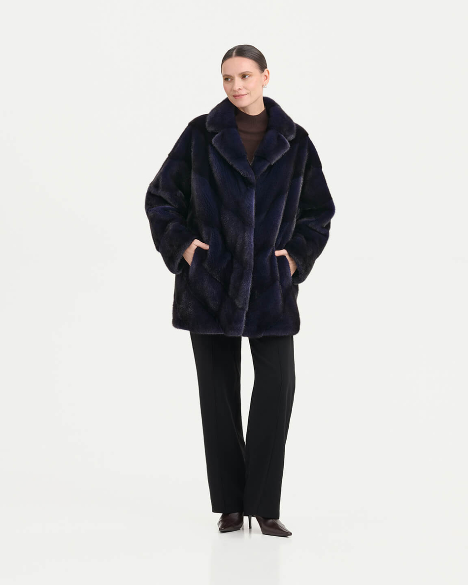 Шуба из меха норки