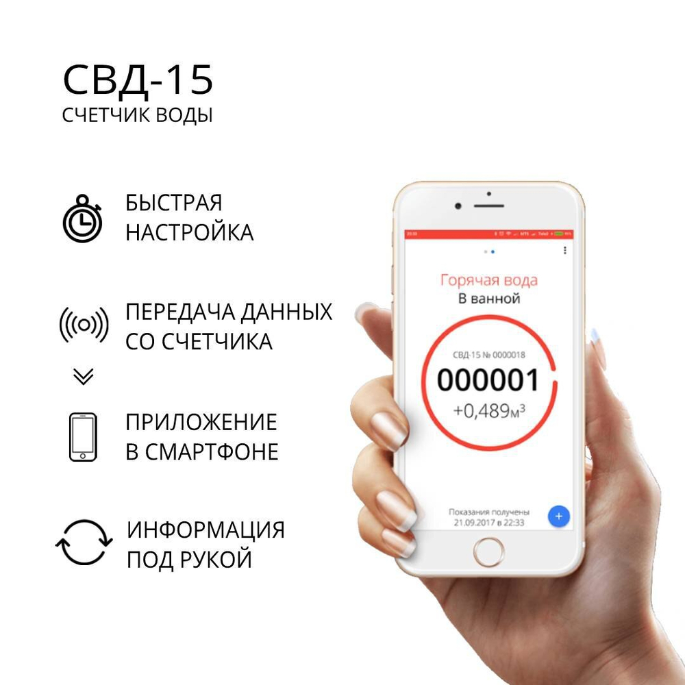 Счетчик воды СВД-15-110 универсальный