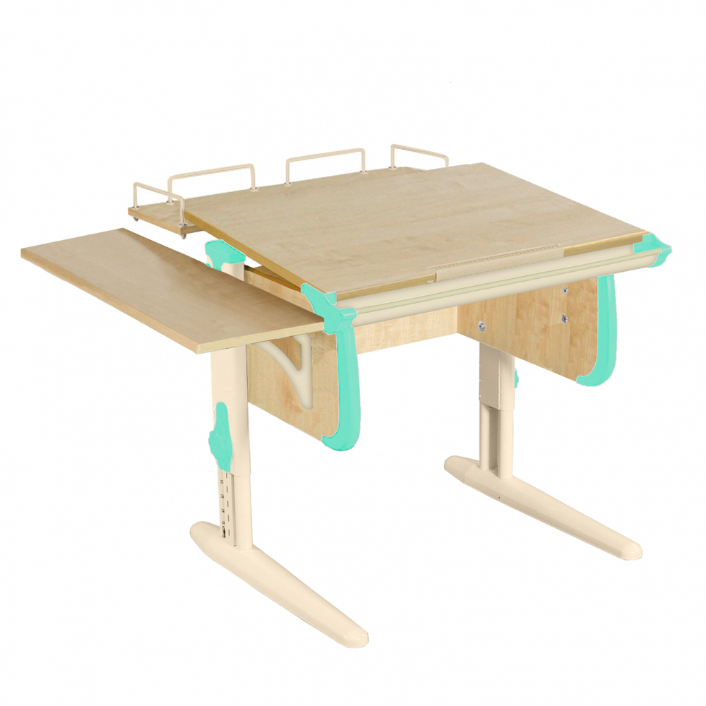 Растущая парта Дэми СУТ 24 с задней полкой СУТ.14.210 и боковой полкой СУТ.24.230 (1020×880 мм)