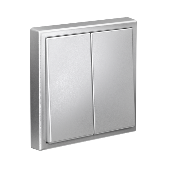 Переключатель 2-кл. ArtGallery 10AX быстрозажим. клем. механизм алюм. SE GAL000365S