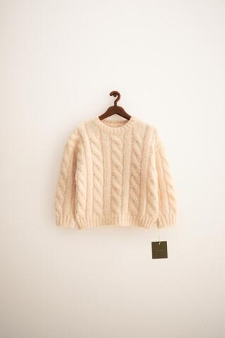 ZARA TIMELESS — ДЖЕМПЕР С ВЯЗКОЙ «КОСЫ» ИЗ ШЕРСТИ, ВАНИЛЬНЫЙ