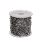 Шнур декоративный с бахрамой 4м серебро 12шт