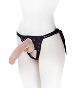 Реалистичный фаллос на поясе Harness - 20,5 см. (Цвет: телесный)