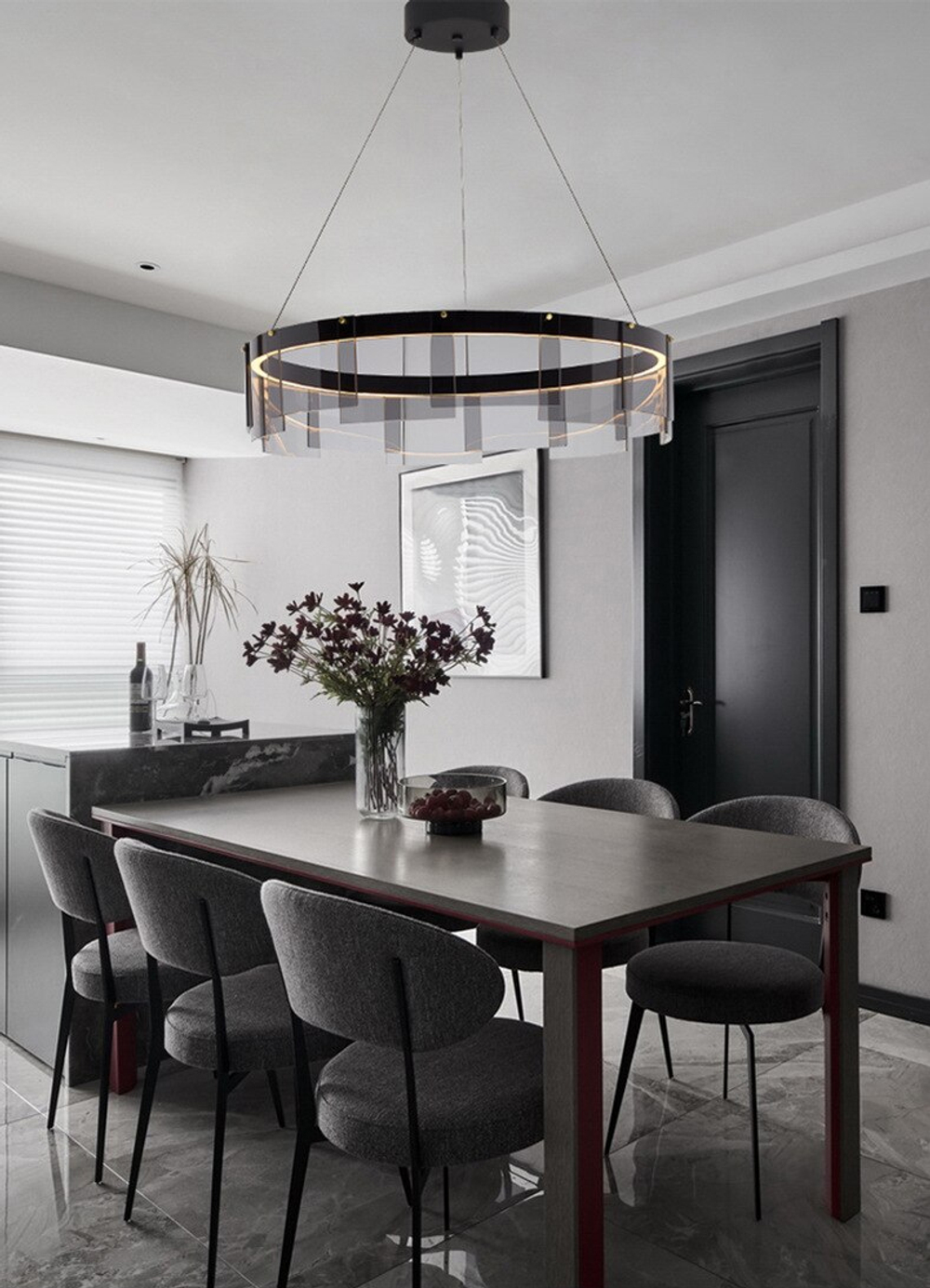 Люстра D8825P/M black/smoky