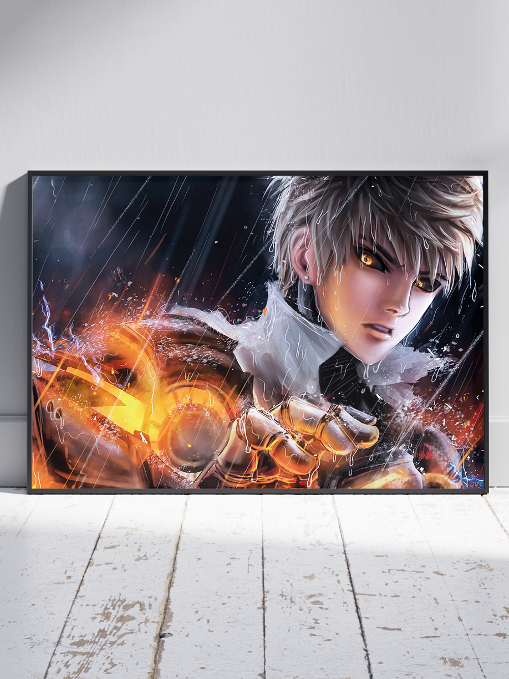 Постер плакат Генос Арт One-Punch Man Ванпанчмен