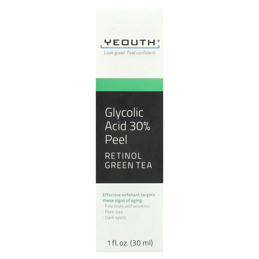 YEOUTH, гель-пилинг с 30% гликолевой кислотой, 30 мл (1 жидк. унции)