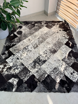 Ковер прямоугольный натуральный мех овчина, 220 х 200 см.