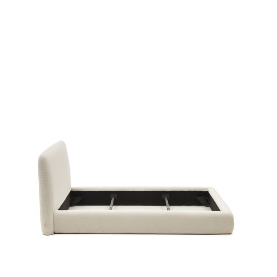 Кровать Martina со съемным бежевым чехлом из ткани букле под матрас 180 х 200 см