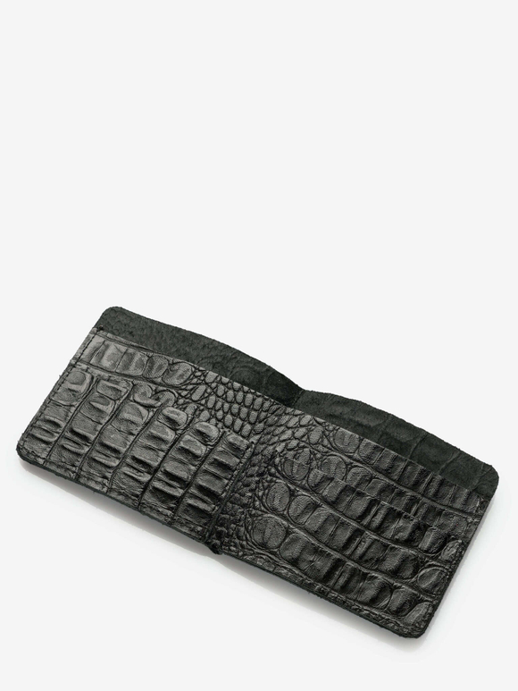 бумажник слим черная рептилия