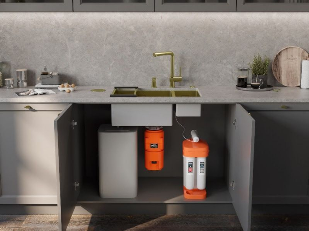 Кухонная мойка Omoikiri Taki 69-2-U/IF SIDE LG-R нерж.сталь/светлое золото 4993184