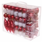 Набор елочных украшений «Зимний калейдоскоп» (в наборе 53 шт), Красный/Белый