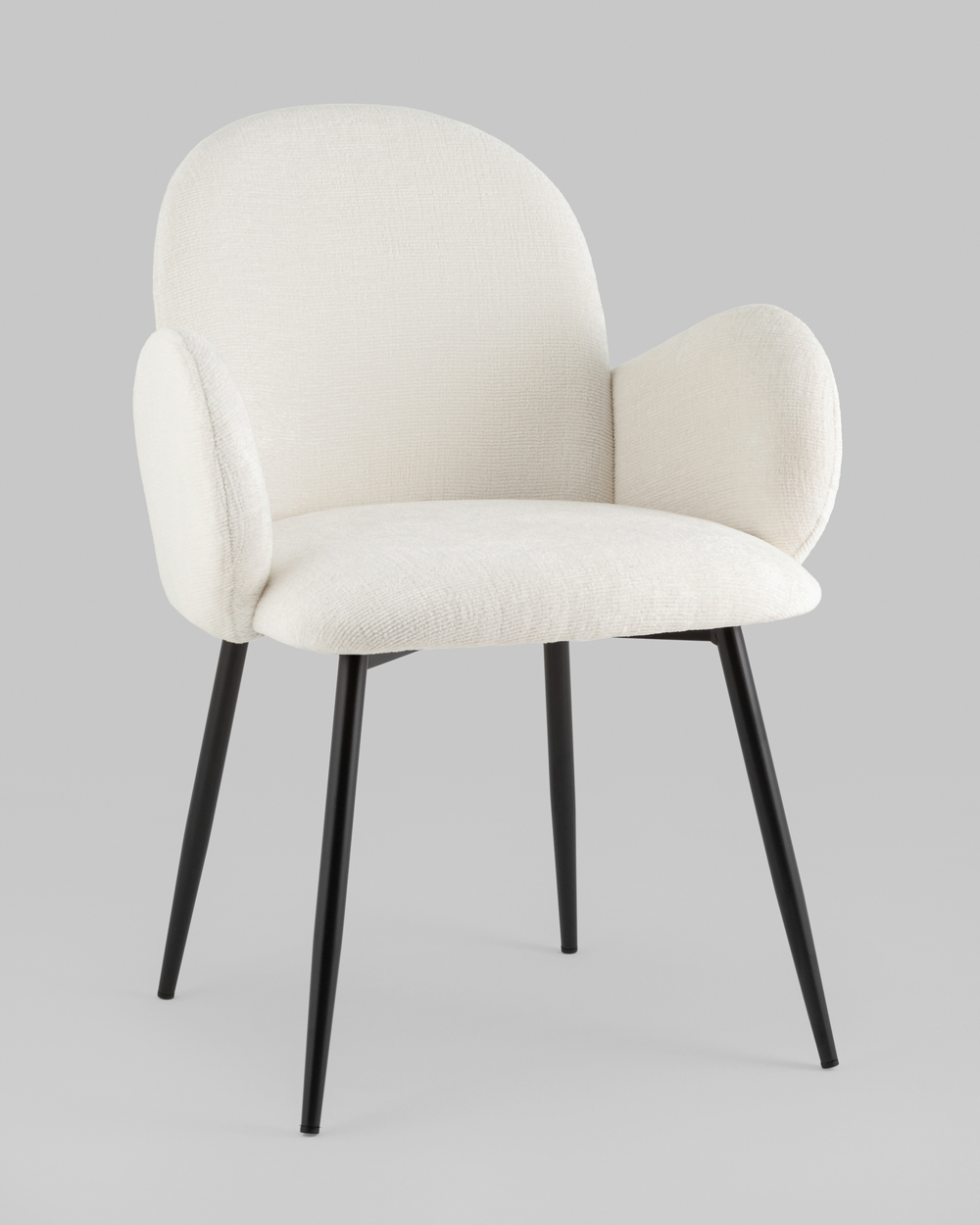 Стул обеденный Wave букле белый