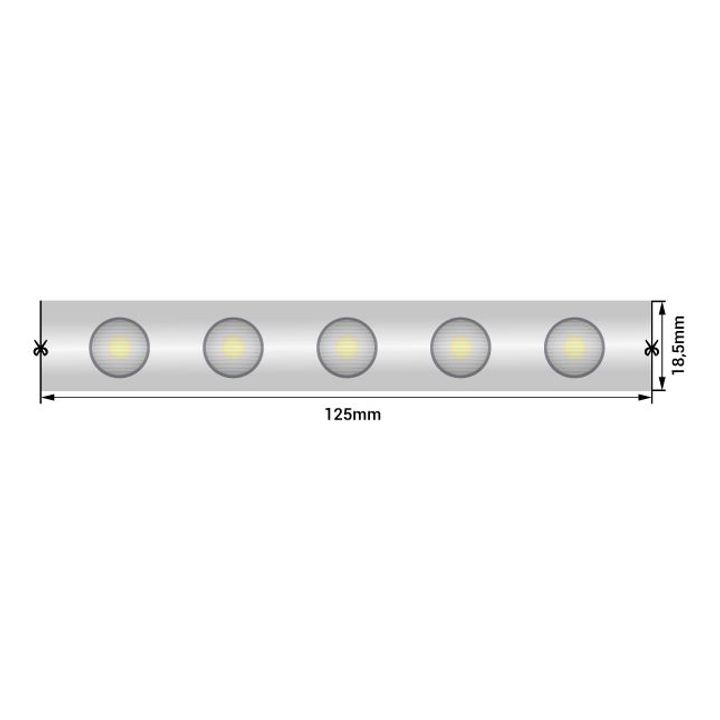 Светодиодная влагозащищенная лента SWG 18W/m 48LED/m 2835SMD дневной белый 5M SWG-248-24-NW20/45-67 008218