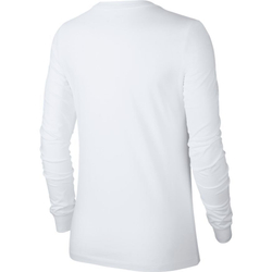 Женская теннисная футболка (dł. Рукава) Nike Swoosh Essential LS Icon Ftr - white/black