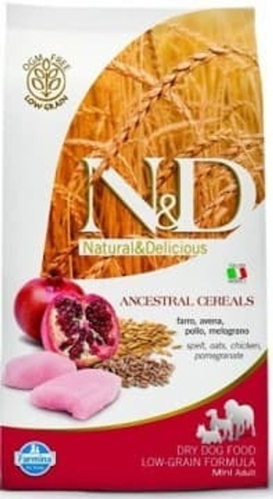 Корм N&amp;D Low Grain DOG CHICKEN&amp;POMEGRANTE Adult MINI  2,5 kg
