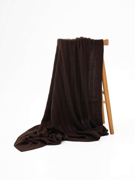 Плед 130x170 Косы ПД039-13 коричневый