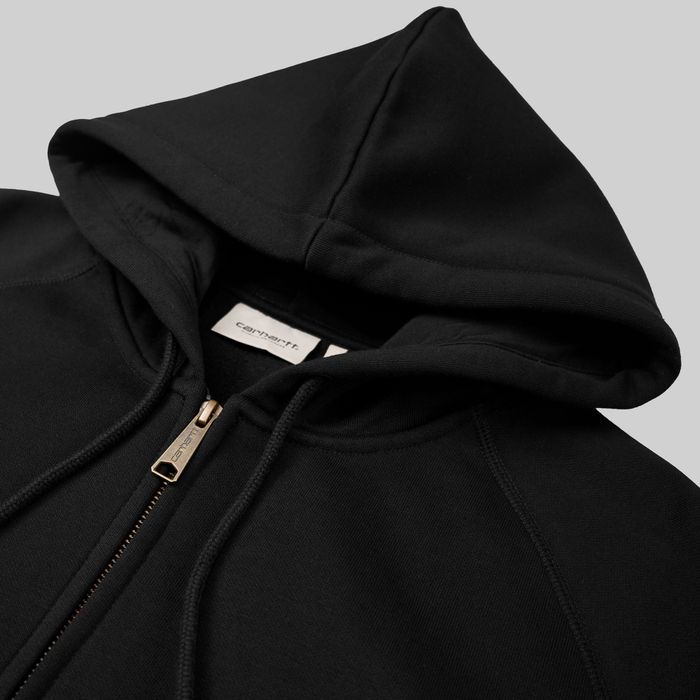 Толстовка мужская Carhartt WIP Chase Jacket Hooded артикул:I033664_black - купить в магазине Дайс