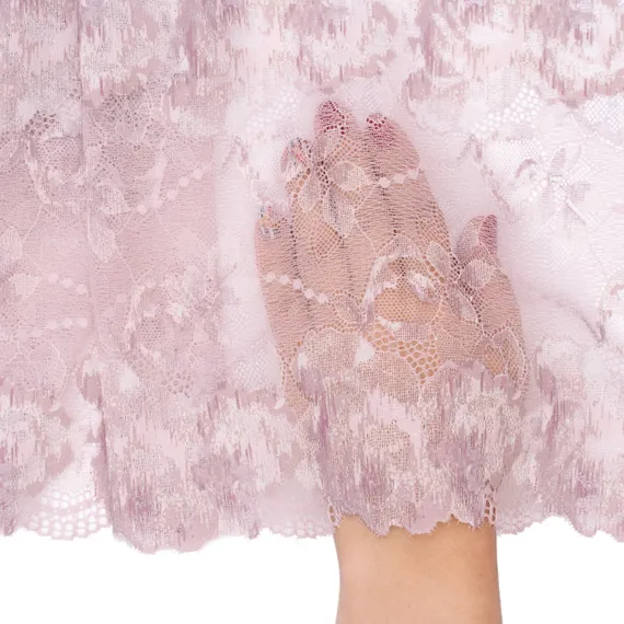 Кружево эластичное пудрово-розовое 23 см, Китай