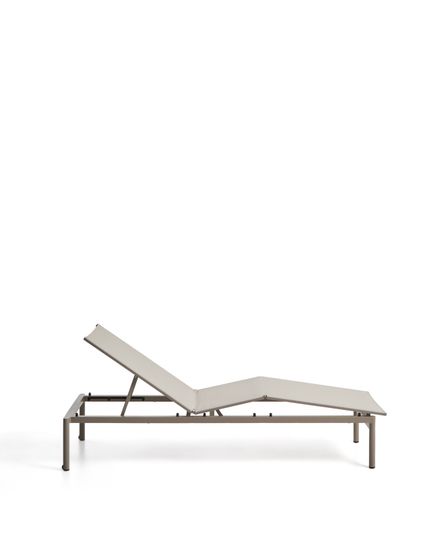 Шезлонг Lesina из алюминия и ткани цвета экрю