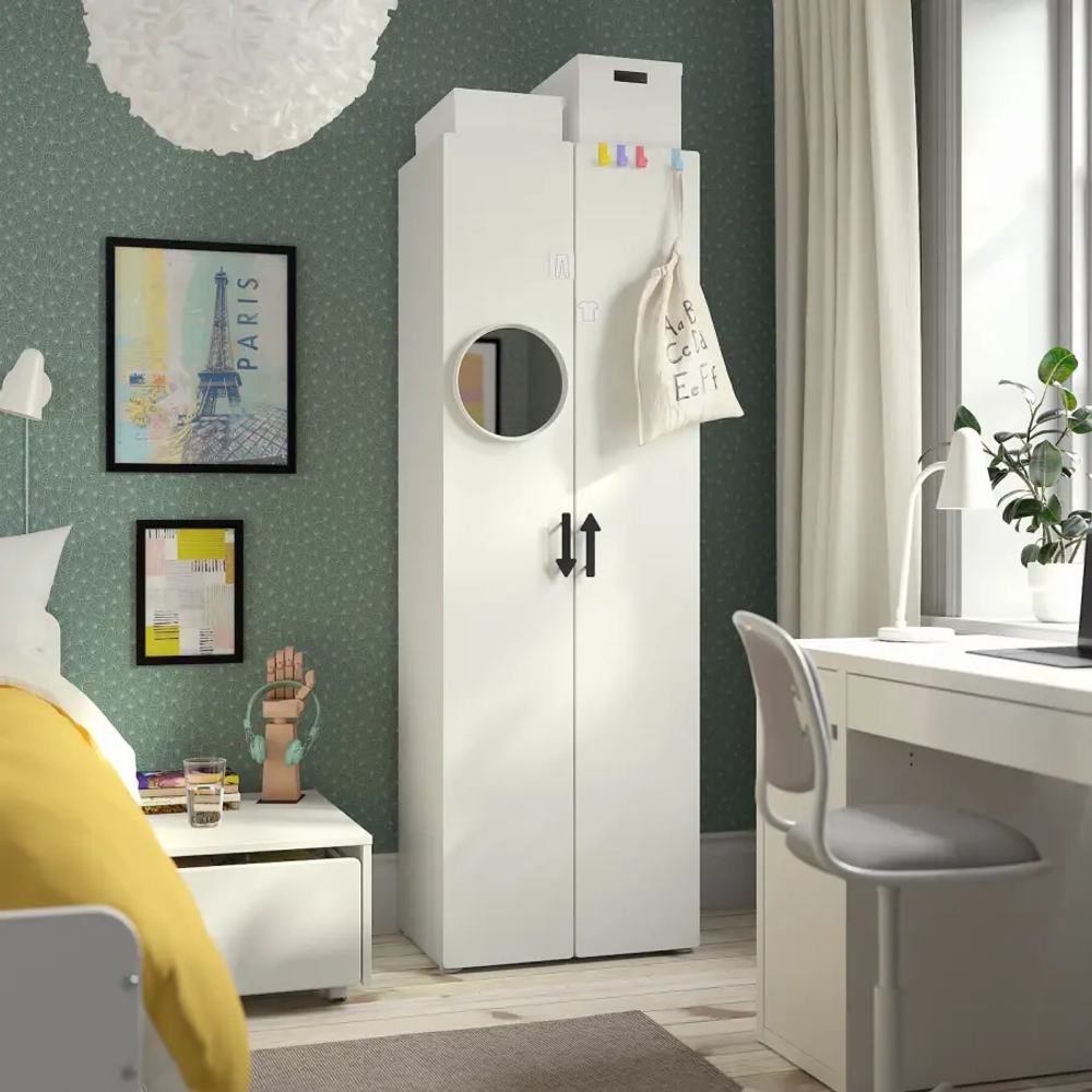 Шкаф - SMÅSTAD / SMАSTAD  IKEA /СМОСТАД  ИКЕА, 60х42х181 см, белый