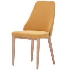 Стул Rosie желтый с ножками из массива ясеня