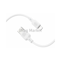Зарядный кабель Borofone BX113, USB-A - Lightning, 2.4A, 18W, 1 м, белый