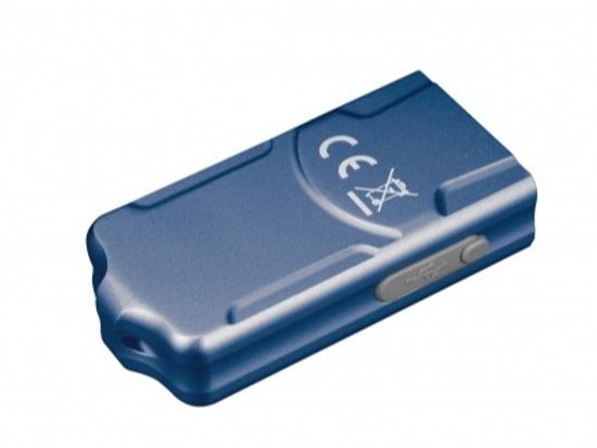 Фонарь FENIX Мод. E03R V2.0 синий (500лм-90м)(светодиод: белый + красный)(30г)(встроенный аккум.400mAh)