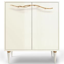 Комод Арт Колор Классик Голд с 2 полками Кремовый белый