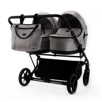 Детская универсальная коляска Adamex LEO DUO (2в1) DUO-TK1 - Светло-серый