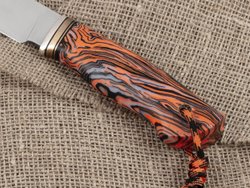 Нож для бушкрафта "Гектор", сталь VG-10/Elmax, рукоять микарта (оранжевая)