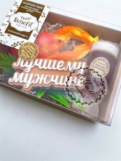 Мыло ручной работы Бокал, Рак и топпер