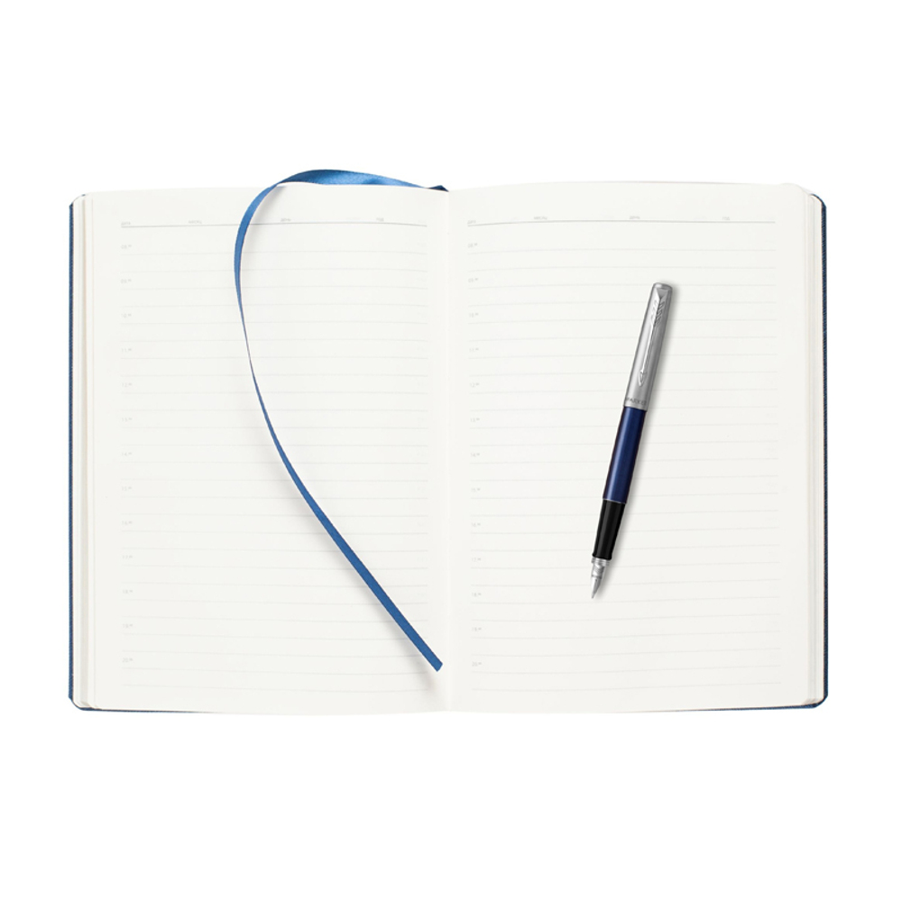 Подарочный набор: Ручка перьевая Parker Jotter + ежедневник, синий