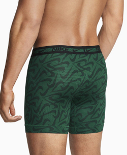 Боксерки теннисные Nike Dri-Fit Ultra Stretch Micro Boxer Brief 3P - malachite geo swoosh/black/malac