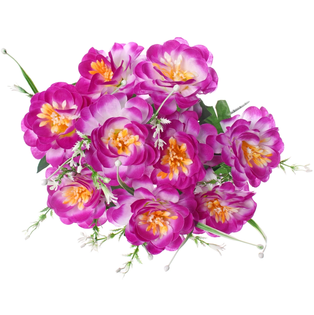 Искусственные цветы «Цветочная мелодия» 50см 9 цветков бело-сиреневык