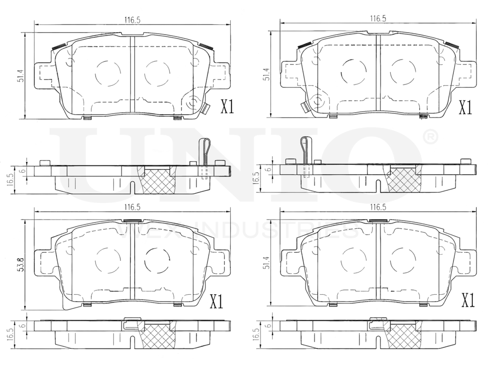 Колодки тормозные диск. передние UNIO BRP-20379