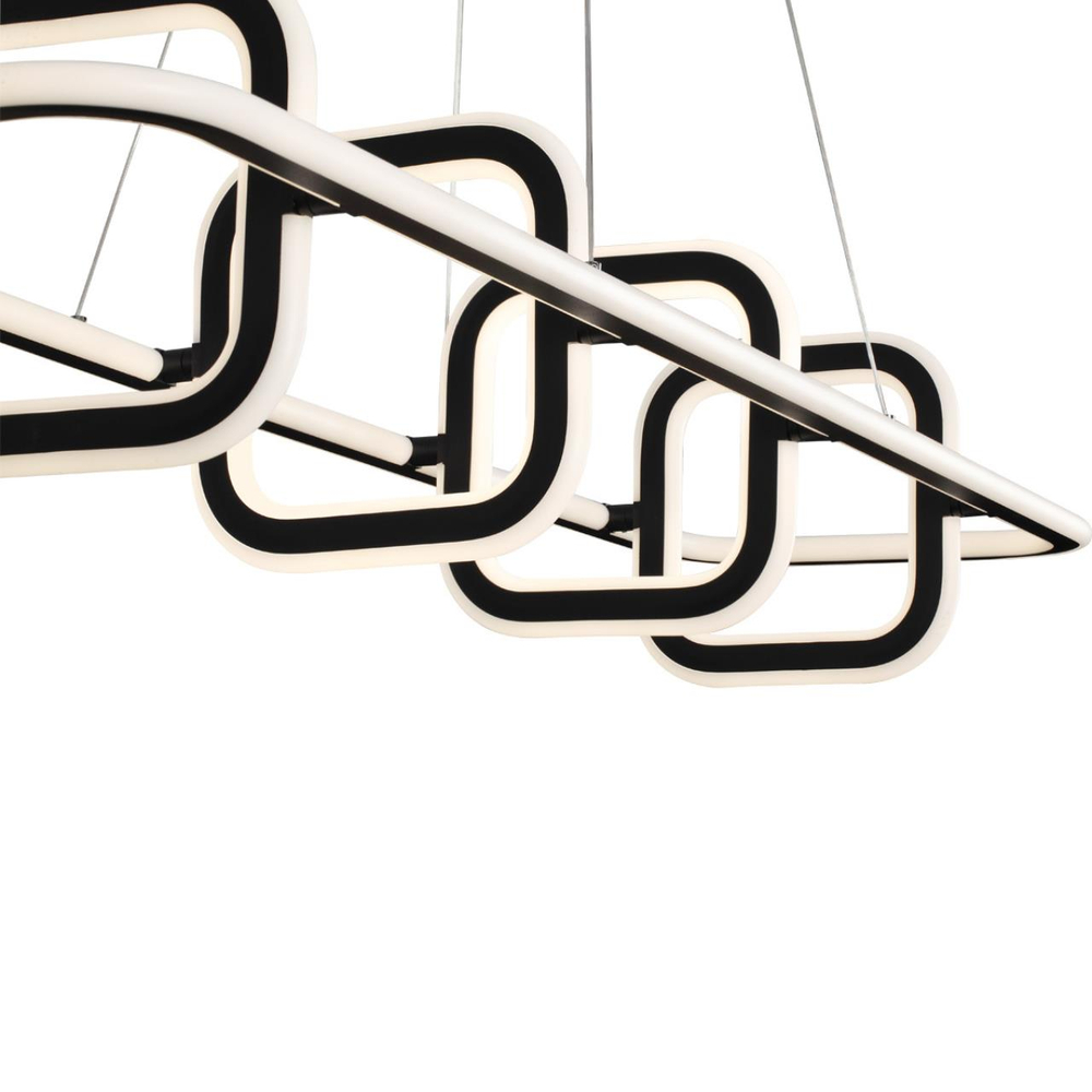 359185 OVER NT23 312 черный Светильник подвесной диммируемый, в комплекте пульт ДУ IP20 LED 4000К 175W 220V ONDO